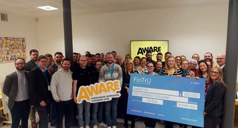 FinTrU employees raise £200,000 for AWARE NI over two-year partnership