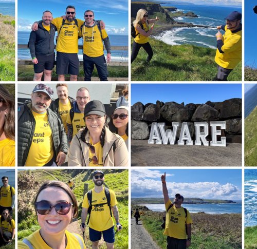 FinTrU NI employees take giant steps in support of AWARE NI